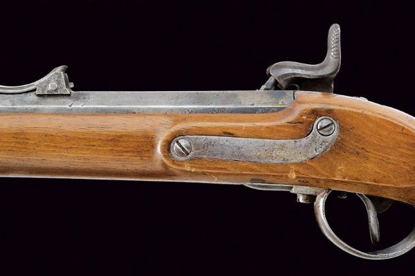 Jagerstutzen Lorenz Mod. 1854 con baionetta  - Asta Una Vasta Selezione di Armi da Fuoco Americane - Associazione Nazionale - Case d'Asta italiane