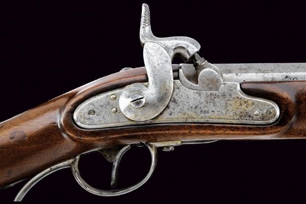 Jagerstutzen Lorenz Mod. 1854 con baionetta a sciabola  - Asta Una Vasta Selezione di Armi da Fuoco Americane - Associazione Nazionale - Case d'Asta italiane