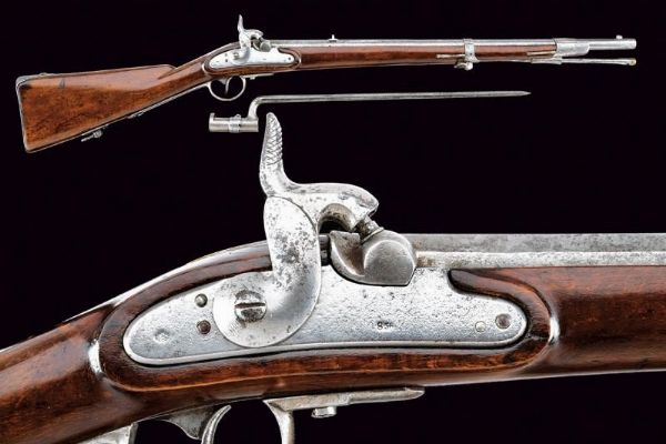 Extra Corps Gewehr Mod. 1854 Lorenz con baionetta  - Asta Una Vasta Selezione di Armi da Fuoco Americane - Associazione Nazionale - Case d'Asta italiane