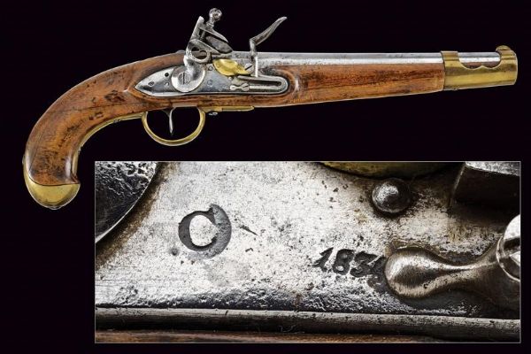 Pistola da cavalleria mod. 1798/1828  - Asta Una Vasta Selezione di Armi da Fuoco Americane - Associazione Nazionale - Case d'Asta italiane