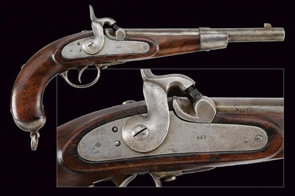 Pistola a luminello da cavalleria Mod. 1860  - Asta Una Vasta Selezione di Armi da Fuoco Americane - Associazione Nazionale - Case d'Asta italiane