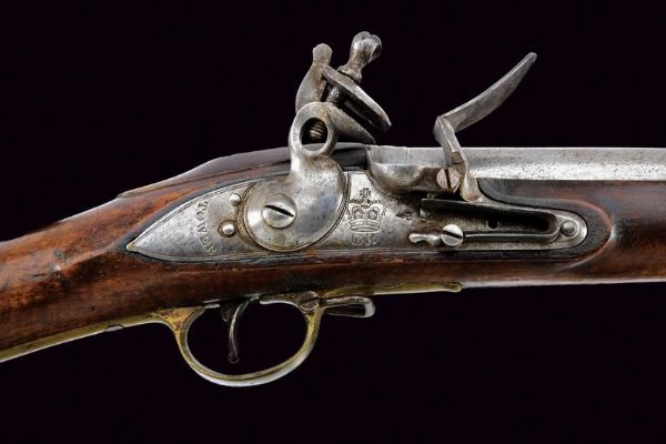 Fucile Brown Bess a pietra focaia con baionetta  - Asta Una Vasta Selezione di Armi da Fuoco Americane - Associazione Nazionale - Case d'Asta italiane