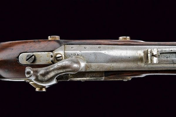 Rara carabina da bersaglieri a luminello Mod. 1856 con baionetta  - Asta Una Vasta Selezione di Armi da Fuoco Americane - Associazione Nazionale - Case d'Asta italiane