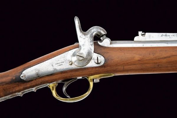 Carabina da Cacciatori Mod. 1850 di Francotte con baionetta  - Asta Una Vasta Selezione di Armi da Fuoco Americane - Associazione Nazionale - Case d'Asta italiane