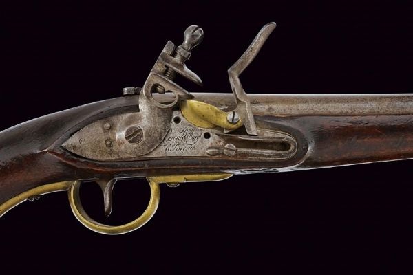 Pistola a pietra focaia da cavalleria mod. 1798/34  - Asta Una Vasta Selezione di Armi da Fuoco Americane - Associazione Nazionale - Case d'Asta italiane