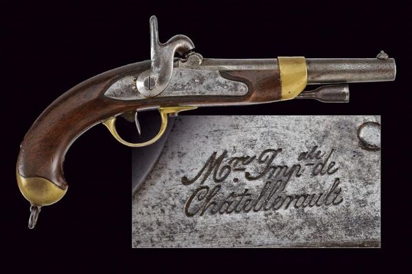 Pistola a luminello Mod. 1822 T Bis  - Asta Una Vasta Selezione di Armi da Fuoco Americane - Associazione Nazionale - Case d'Asta italiane