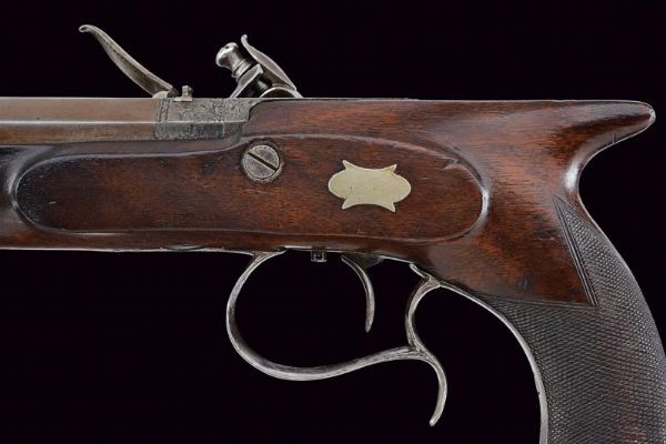 Interessante pistola a pietra focaia di  E. C. Storm  - Asta Una Vasta Selezione di Armi da Fuoco Americane - Associazione Nazionale - Case d'Asta italiane