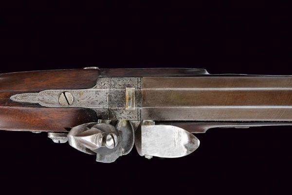 Interessante pistola a pietra focaia di  E. C. Storm  - Asta Una Vasta Selezione di Armi da Fuoco Americane - Associazione Nazionale - Case d'Asta italiane