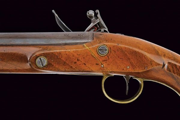 Pistola a pietra focaia di Twigg  - Asta Una Vasta Selezione di Armi da Fuoco Americane - Associazione Nazionale - Case d'Asta italiane