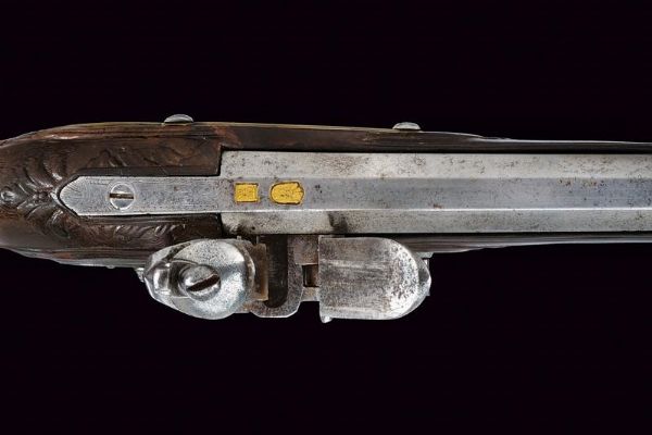 Pistola a pietra focaia  - Asta Una Vasta Selezione di Armi da Fuoco Americane - Associazione Nazionale - Case d'Asta italiane