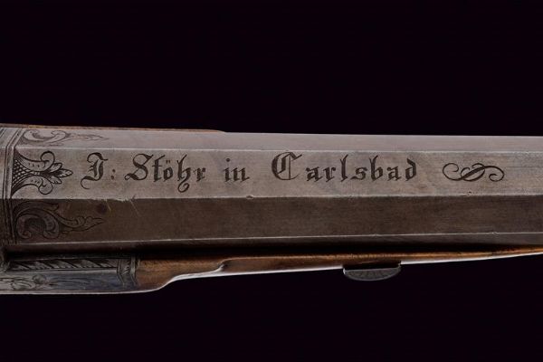 Pistola da tiro a luminello di J. Stöhr a Carlsbad  - Asta Una Vasta Selezione di Armi da Fuoco Americane - Associazione Nazionale - Case d'Asta italiane