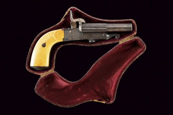 Elegante pistola a spillo a due canne  - Asta Una Vasta Selezione di Armi da Fuoco Americane - Associazione Nazionale - Case d'Asta italiane