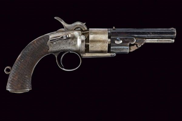 Elegante e interessante revolver a luminello di transizione firmato N.W. Hanson  - Asta Una Vasta Selezione di Armi da Fuoco Americane - Associazione Nazionale - Case d'Asta italiane