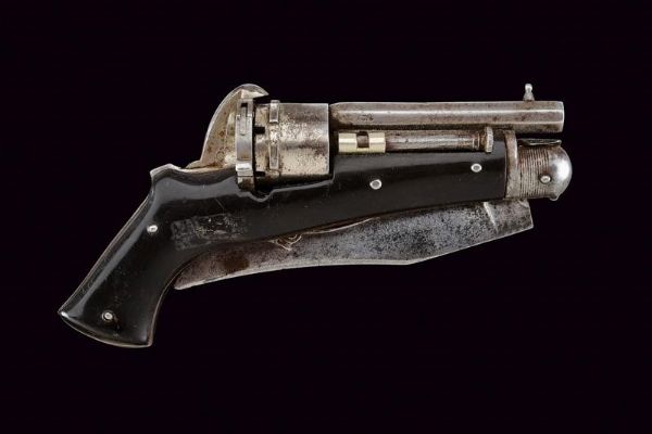 Revolver a spillo con coltello pieghevole  - Asta Una Vasta Selezione di Armi da Fuoco Americane - Associazione Nazionale - Case d'Asta italiane