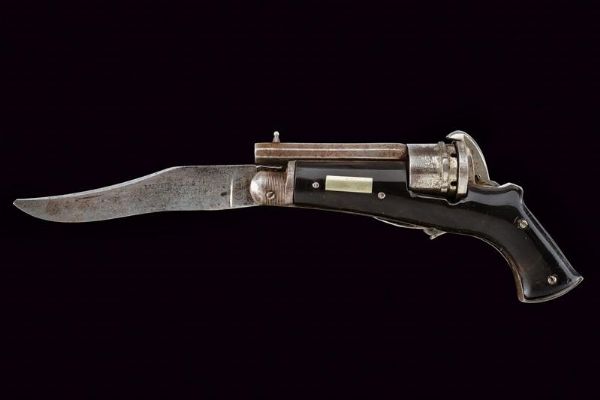 Revolver a spillo con coltello pieghevole  - Asta Una Vasta Selezione di Armi da Fuoco Americane - Associazione Nazionale - Case d'Asta italiane