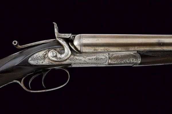 Remington-Whitmore Model 1874 Double Barrel Hammer Shotgun 12 Gauche  - Asta Una Vasta Selezione di Armi da Fuoco Americane - Associazione Nazionale - Case d'Asta italiane