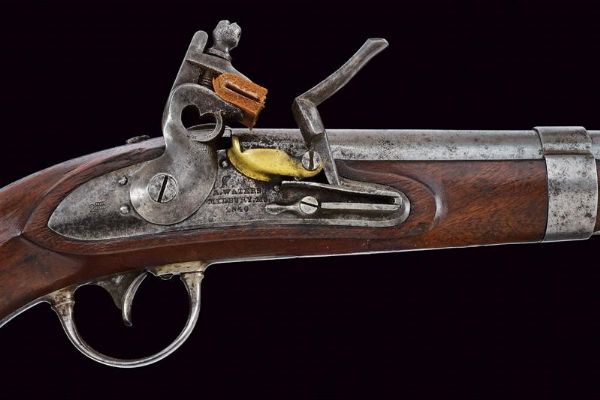 Interessante pistola a pietra focaia d'ordinanza Mod. 1836 di A. Waters  - Asta Una Vasta Selezione di Armi da Fuoco Americane - Associazione Nazionale - Case d'Asta italiane