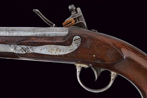 Interessante pistola a pietra focaia d'ordinanza Mod. 1836 di A. Waters  - Asta Una Vasta Selezione di Armi da Fuoco Americane - Associazione Nazionale - Case d'Asta italiane