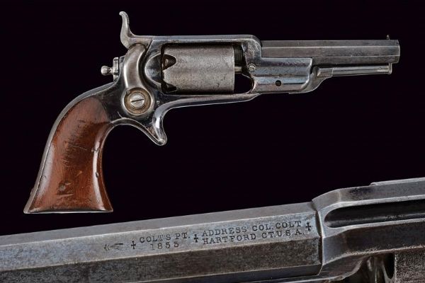 Colt Model 1855 Sidehammer Pocket Revolver Root Model  - Asta Una Vasta Selezione di Armi da Fuoco Americane - Associazione Nazionale - Case d'Asta italiane