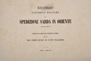 Ricordo Pittorico Militare della Spedizione Sarda in Oriente  - Asta Una Vasta Selezione di Armi da Fuoco Americane - Associazione Nazionale - Case d'Asta italiane