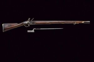 Fucile Brown Bess a pietra focaia con baionetta  - Asta Una Vasta Selezione di Armi da Fuoco Americane - Associazione Nazionale - Case d'Asta italiane