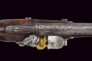 Pistola a pietra focaia da cavalleria di epoca Napoleonica  - Asta Una Vasta Selezione di Armi da Fuoco Americane - Associazione Nazionale - Case d'Asta italiane