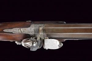 Interessante pistola a pietra focaia di  E. C. Storm  - Asta Una Vasta Selezione di Armi da Fuoco Americane - Associazione Nazionale - Case d'Asta italiane