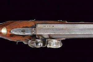 Pistola a pietra focaia di J&W Richards  - Asta Una Vasta Selezione di Armi da Fuoco Americane - Associazione Nazionale - Case d'Asta italiane