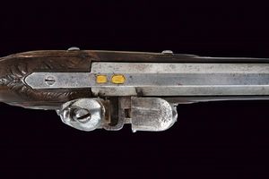 Pistola a pietra focaia  - Asta Una Vasta Selezione di Armi da Fuoco Americane - Associazione Nazionale - Case d'Asta italiane