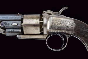 Elegante e interessante revolver a luminello di transizione firmato N.W. Hanson  - Asta Una Vasta Selezione di Armi da Fuoco Americane - Associazione Nazionale - Case d'Asta italiane