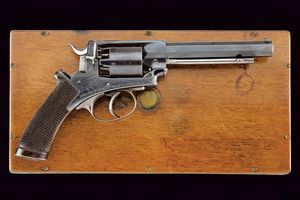 Bel revolver a luminello Deane & Son in cassetta  - Asta Una Vasta Selezione di Armi da Fuoco Americane - Associazione Nazionale - Case d'Asta italiane