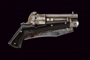 Revolver a spillo con coltello pieghevole  - Asta Una Vasta Selezione di Armi da Fuoco Americane - Associazione Nazionale - Case d'Asta italiane