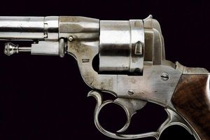 Raro revolver Perrin a percussione centrale  - Asta Una Vasta Selezione di Armi da Fuoco Americane - Associazione Nazionale - Case d'Asta italiane