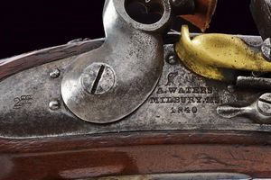 Interessante pistola a pietra focaia d'ordinanza Mod. 1836 di A. Waters  - Asta Una Vasta Selezione di Armi da Fuoco Americane - Associazione Nazionale - Case d'Asta italiane