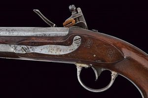 Interessante pistola a pietra focaia d'ordinanza Mod. 1836 di A. Waters  - Asta Una Vasta Selezione di Armi da Fuoco Americane - Associazione Nazionale - Case d'Asta italiane