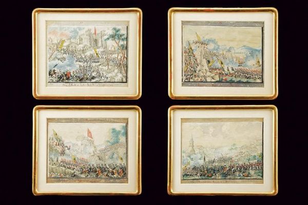 Quattro prese dal vero sulla guerra Russo-Turca (1828-1829)  - Asta Rare Armi Antiche e Militaria da tutto il mondo - Associazione Nazionale - Case d'Asta italiane