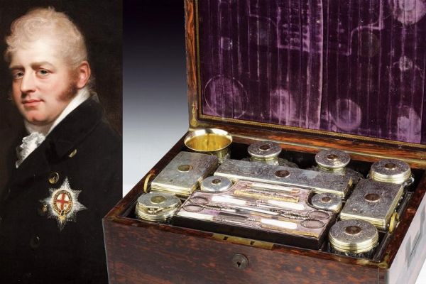 Set da toilette in argento ed oro probabilmente appartenuta al principe Adolfo, Duca di Cambridge  - Asta Rare Armi Antiche e Militaria da tutto il mondo - Associazione Nazionale - Case d'Asta italiane