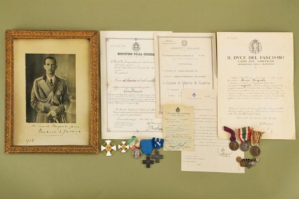 Pasquale Soria, maggiore, lotto di decorazioni e medaglie  - Asta Rare Armi Antiche e Militaria da tutto il mondo - Associazione Nazionale - Case d'Asta italiane