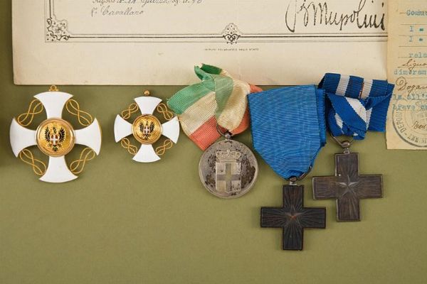 Pasquale Soria, maggiore, lotto di decorazioni e medaglie  - Asta Rare Armi Antiche e Militaria da tutto il mondo - Associazione Nazionale - Case d'Asta italiane