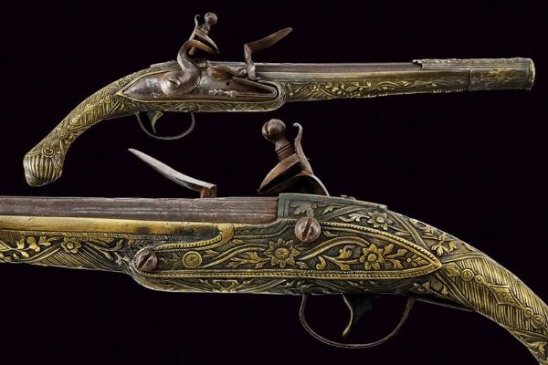 Pistola a pietra focaia  - Asta Rare Armi Antiche e Militaria da tutto il mondo - Associazione Nazionale - Case d'Asta italiane