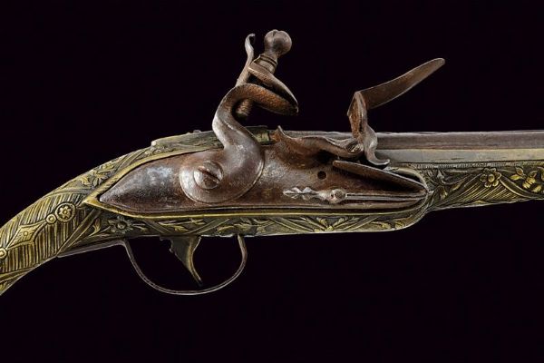 Pistola a pietra focaia  - Asta Rare Armi Antiche e Militaria da tutto il mondo - Associazione Nazionale - Case d'Asta italiane