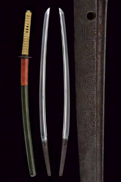 Importante katana firmata Mutsu no Kami Juji Wara Toshi Naga  - Asta Rare Armi Antiche e Militaria da tutto il mondo - Associazione Nazionale - Case d'Asta italiane