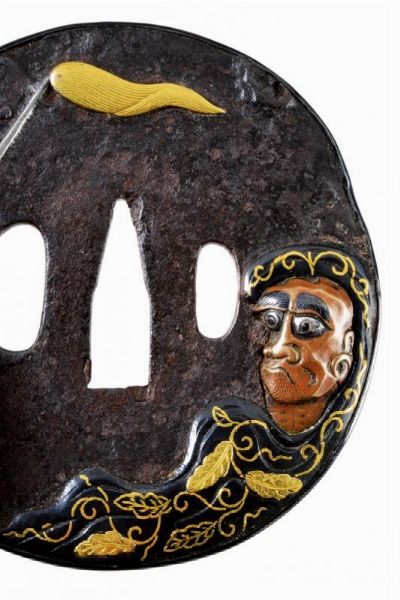 Bellissima tsuba della scuola Hamano  - Asta Rare Armi Antiche e Militaria da tutto il mondo - Associazione Nazionale - Case d'Asta italiane