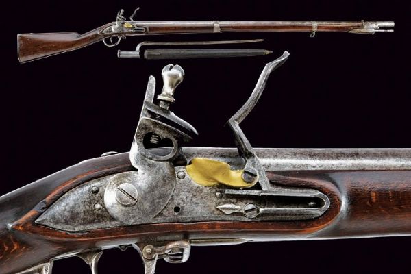 Fucile a pietra focaia da fanteria Mod. 1798/99 con baionetta  - Asta Rare Armi Antiche e Militaria da tutto il mondo - Associazione Nazionale - Case d'Asta italiane