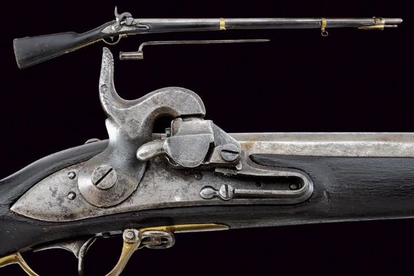 Fucile da fanteria Augustin Mod. 1798/40 con baionetta  - Asta Rare Armi Antiche e Militaria da tutto il mondo - Associazione Nazionale - Case d'Asta italiane