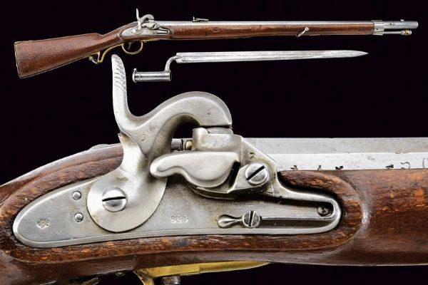 Kammerbuchse Mod. 1849 con sistema Augustin con baionetta  - Asta Rare Armi Antiche e Militaria da tutto il mondo - Associazione Nazionale - Case d'Asta italiane