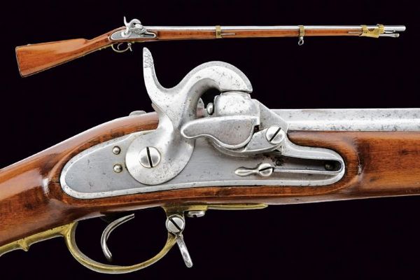 Fucile con sistema Augustin da cadetto  - Asta Rare Armi Antiche e Militaria da tutto il mondo - Associazione Nazionale - Case d'Asta italiane