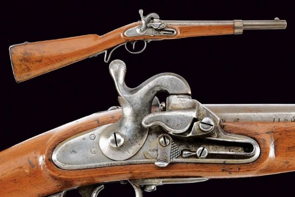 Kammer-karabinier da cavalleria mod. 1851 con sistema Augustin  - Asta Rare Armi Antiche e Militaria da tutto il mondo - Associazione Nazionale - Case d'Asta italiane