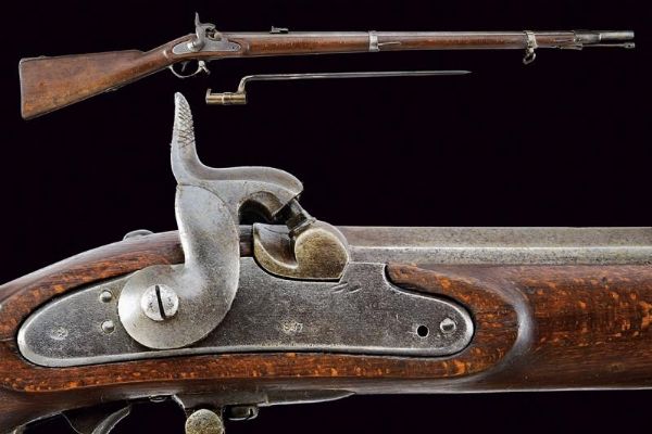 Fucile a luminello Lorenz da fanteria Mod.1854/II con baionetta  - Asta Rare Armi Antiche e Militaria da tutto il mondo - Associazione Nazionale - Case d'Asta italiane