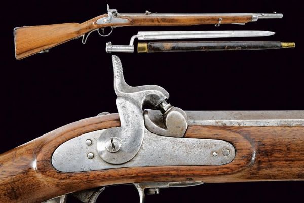 Dornstutzen mod. 1854 (Lorenz) con baionetta  - Asta Rare Armi Antiche e Militaria da tutto il mondo - Associazione Nazionale - Case d'Asta italiane